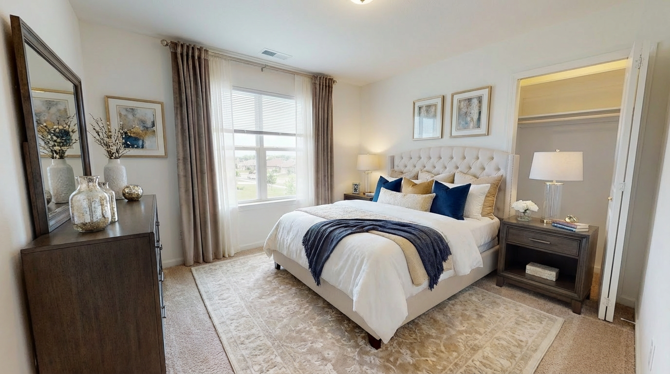 Red sports car in premium showroom after AI transformation